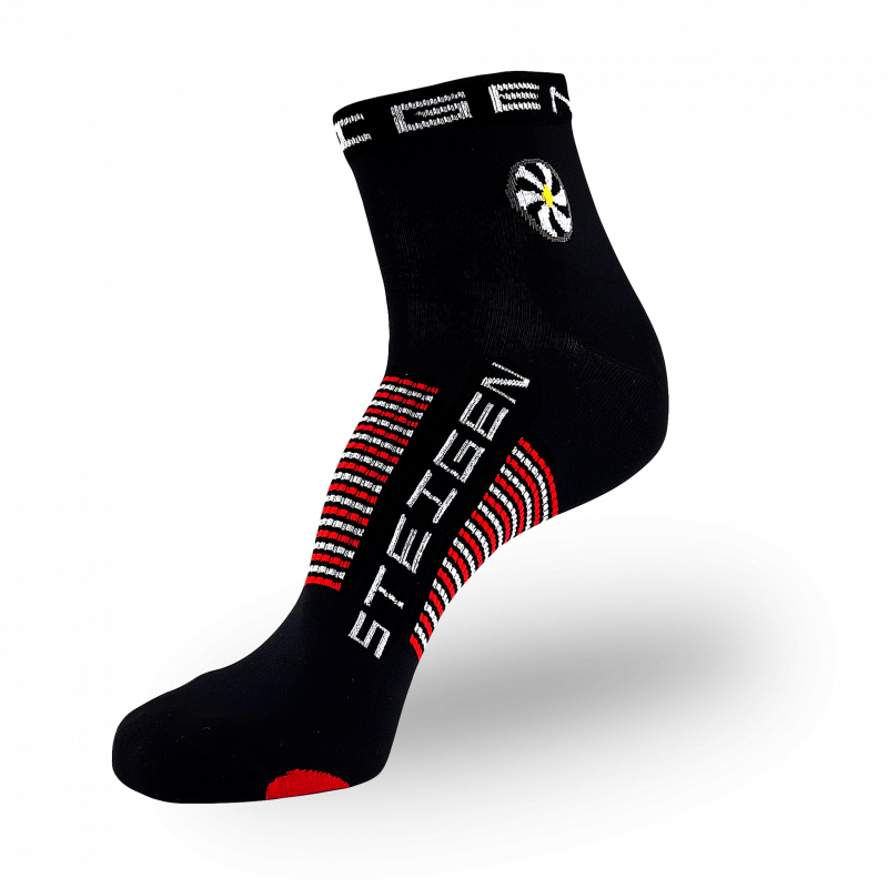 Big Foot (Size 12+ Only) Black Running Socks ¼ Length