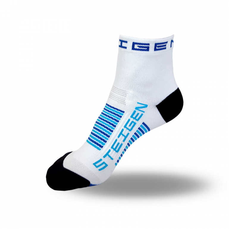 Kids White Running Socks ¼ Length