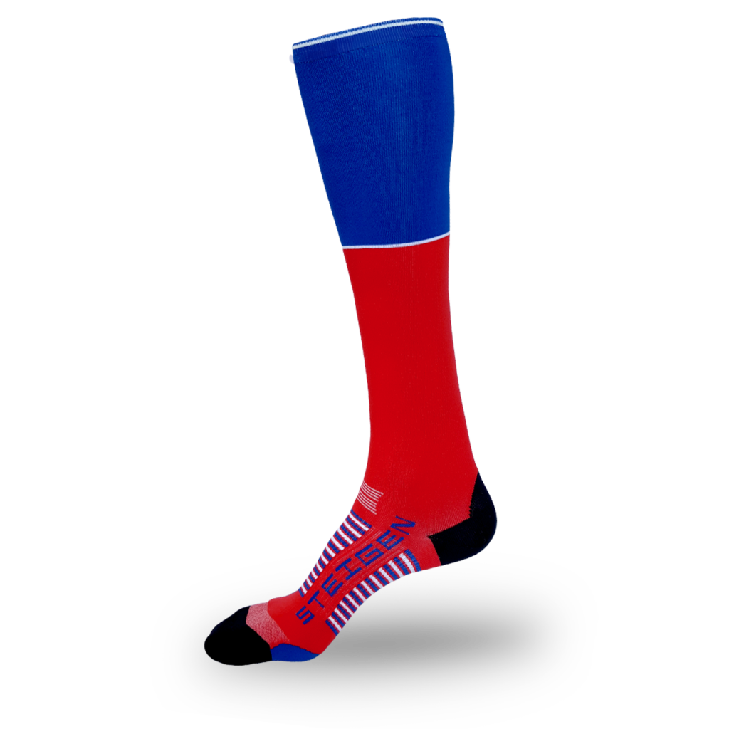 Red Running Socks Full Length