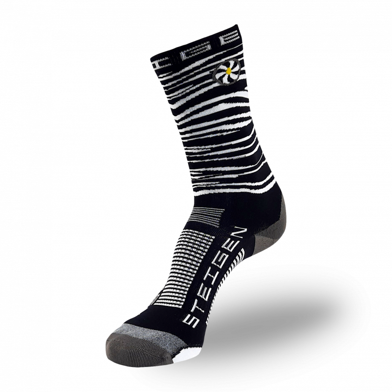 Zebra Running Socks ¾ Length