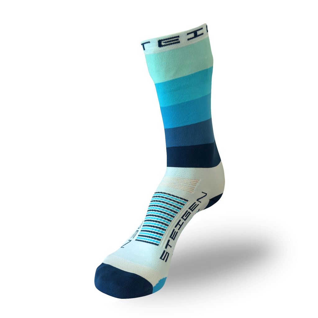 Fading Blue Running Socks ¾ Length