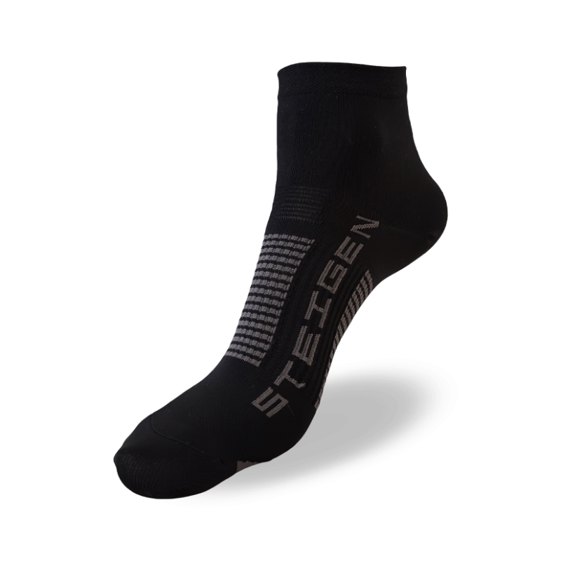 Kids School Black Running Socks ¼ Length