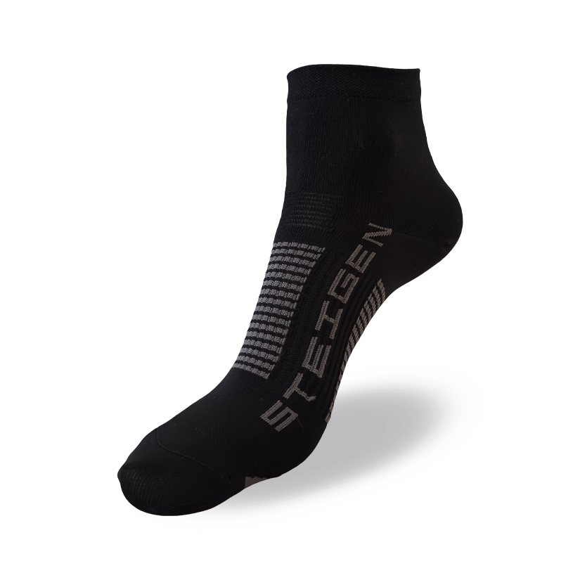 Kids School Black Running Socks ¼ Length