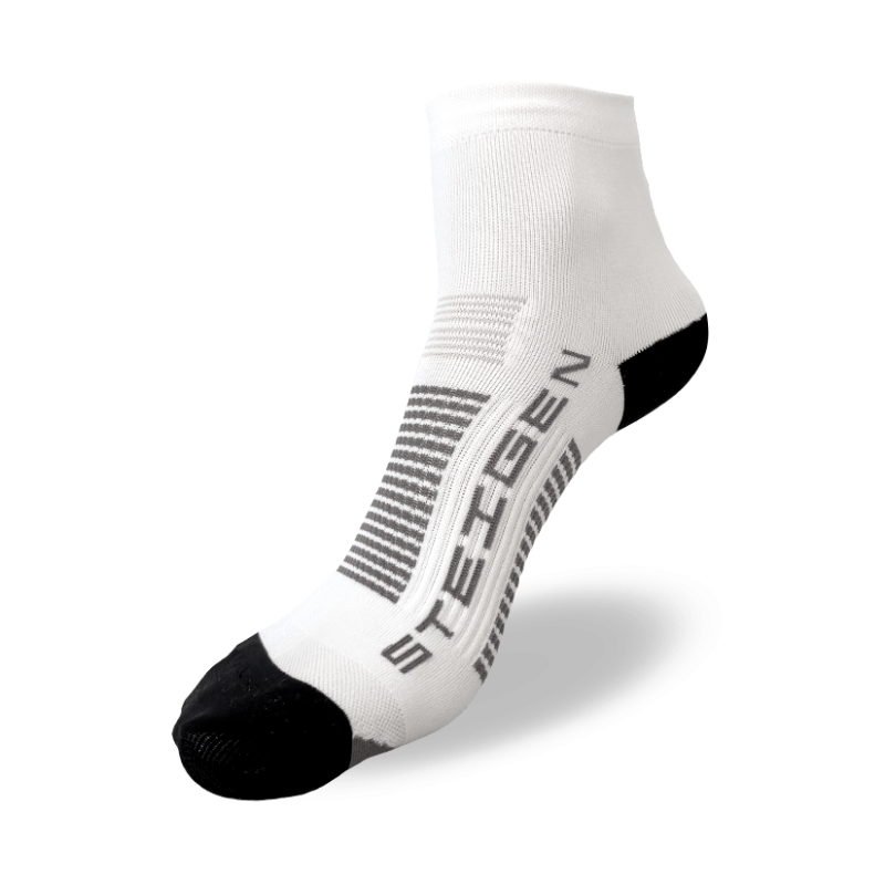 Kids School White Running Socks ¼ Length